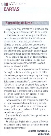 A propósito de Bayly