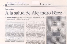 A la salud de Alejandro Pérez