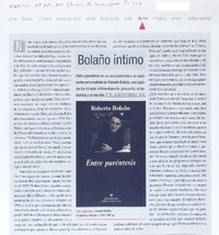 Bolaño íntimo