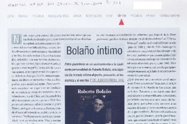 Bolaño íntimo