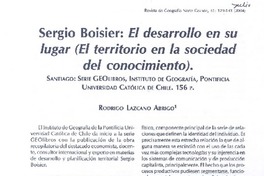 Sergio Boisier: El desarrollo en su lugar (El territorio en la sociedad del conocimiento)