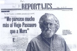"Me parezco mucho más al viejo pascuero que a Marx"