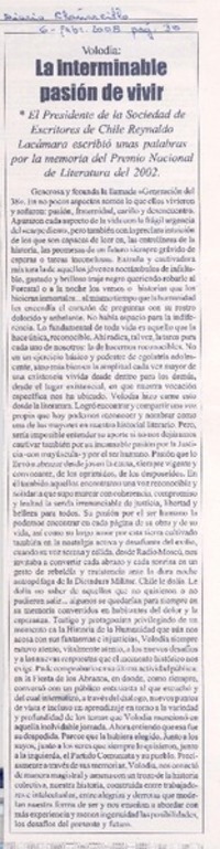 Volodia: la interminable pasión de vivir