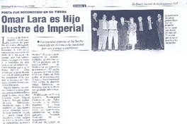 Omar Lara es hijo ilustre de Imperial