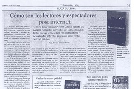 Cómo son los lectores y espectadores post Internet