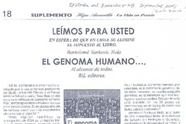 El genoma humano..., al alcance de todos