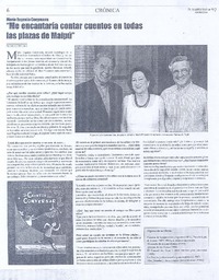 "Me encantaría contar cuentos en todas las plazas de Maipú"