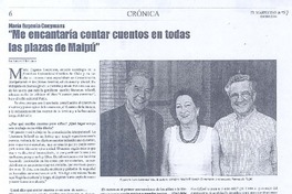 "Me encantaría contar cuentos en todas las plazas de Maipú"