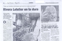 Rivera Letelier en la dura