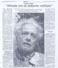 "Allende era un seductor múltiple"