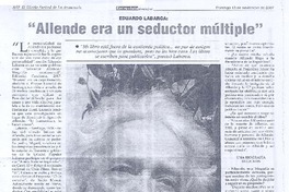 "Allende era un seductor múltiple"