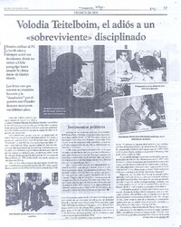 Volodia Teitelboim, el adiós a un "sobreviviente" disciplinado