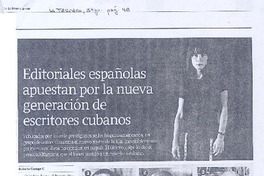 Editoriales españolas apuestan por la nueva generación de escritores cubanos