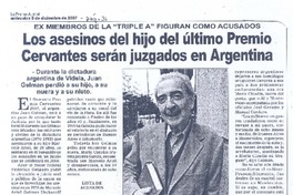 Los asesinos del hijo del último Premio Cervantes serán juzgados en Argentina