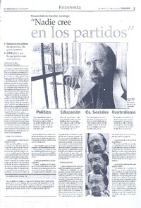 "Nadie cree en los partidos"