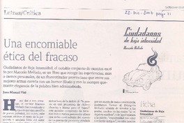 Una encomiable ética del fracaso