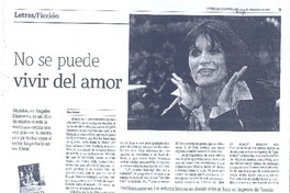 No se puede vivir del amor