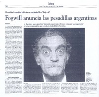 Fogwill anuncia las pesadillas argentinas