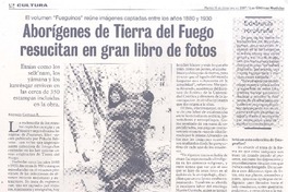 Aborígenes de Tierra del Fuego resucitan en gran libro de fotos
