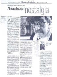 Al maestro, con nostalgia
