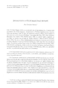 Entrevista a Félix Martínez Bonati (entrevista)
