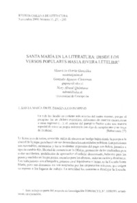 Santa María en la literatura