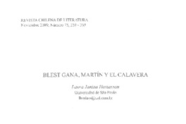Blest Gana, Martín y el calavera