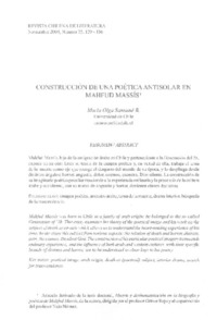 Construcción de una poética antisolar en Mahfud Massis