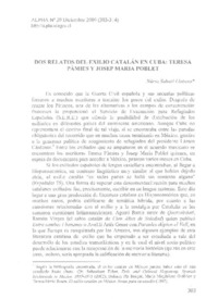 Dos relatos del exilio catalán en Cuba