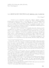 La libertad de conciencia en Miguel de Unamuno