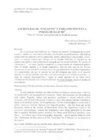 Escrituras de "encanto" y parlamento en la poesía huilliche