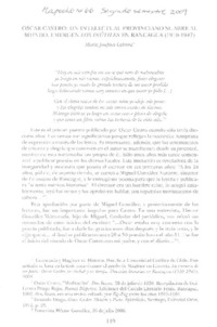 Óscar Castro: un intelectual provinciano se abre al mundo