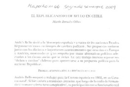 El republicanismo de Bello en Chile