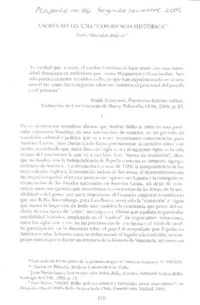 Andrés Bello, una "experiencia histórica"