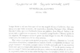 Memoria de Alfonso
