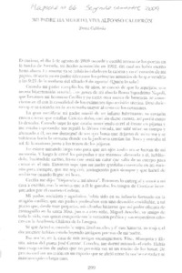 ¡Mi padre ha muerto, viva Alfonso Calderón!