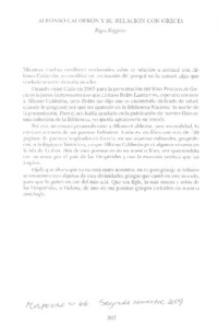 Alfonso Calderón y su relación con Grecia