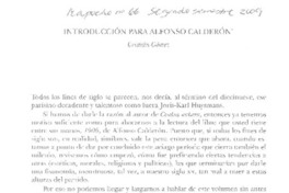 Introducción para Alfonso Calderón