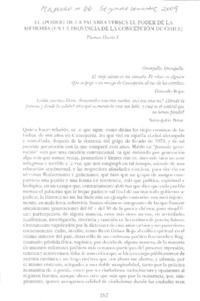 El ¿poder? de la palabra versus el poder de la memoria