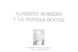 Alberto Romero y la novela social