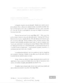 Encuentro con un filósofo libre