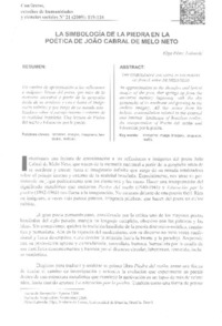 La simbología de la piedra en la poética de Joao Cabral de Melo Neto