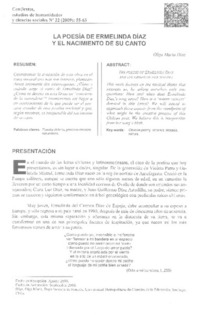 La poesía de Ermelinda Díaz y el nacimiento de su canto