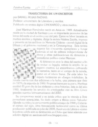 Trayectoria de un escritor