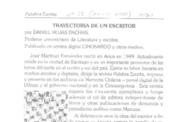 Trayectoria de un escritor