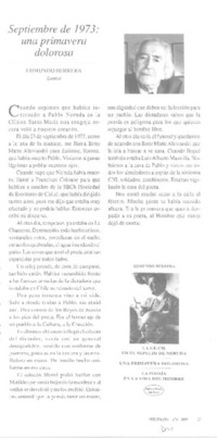 Septiembre 1973: una primavera dolorosa