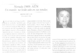 Neruda 1969: "Aún" un mundo no leído aún en sus totales