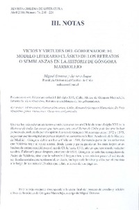 Vicios y virtudes del gobernador
