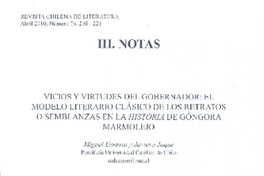Vicios y virtudes del gobernador