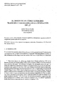 El origen de un tópico literario